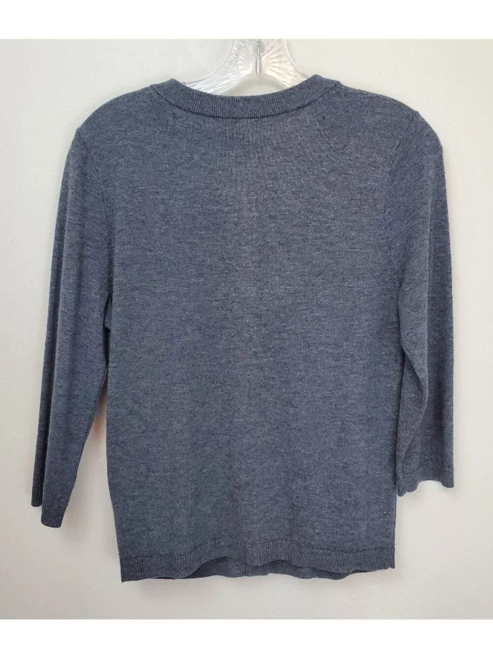 Kate Spade Carine gray wool cashmere blend button front cardigan